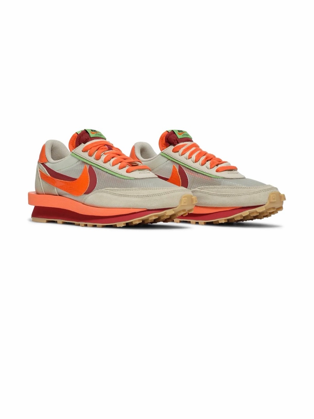 Nike x Sacai x CLOT LDWaffle Net Orange Blaze | Size 6.5M / 8W | DS New w/ Box - Picture 3 of 7